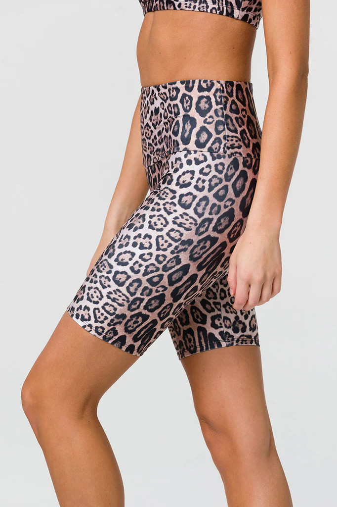 High Rise Biker Short - Leopard | Onzie