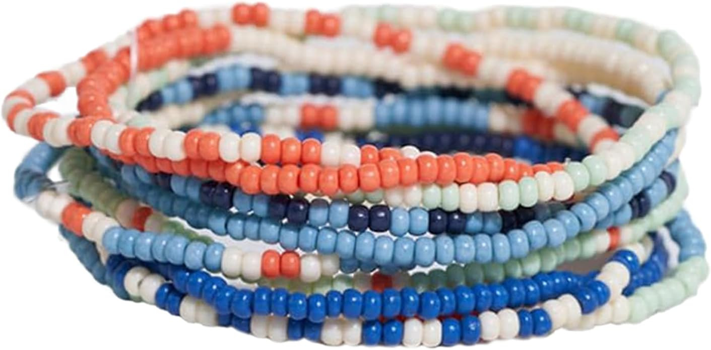 INK + ALLOY 10-Strand Stacking Beaded Bracelets for Women – Mixed Patterns Bracelet Stack - Adj... | Amazon (US)