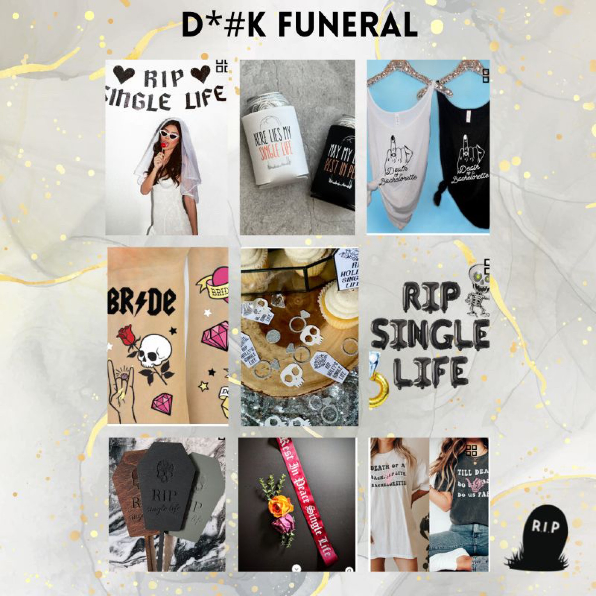 RIP 🪦 to the bride to Be’s single life! Here are the ultimate party essentials for the perfect funeral bachelorette weekend! #d*%kfuneral #bachelorettepartyessentials 

#LTKwedding #LTKFind #LTKstyletip