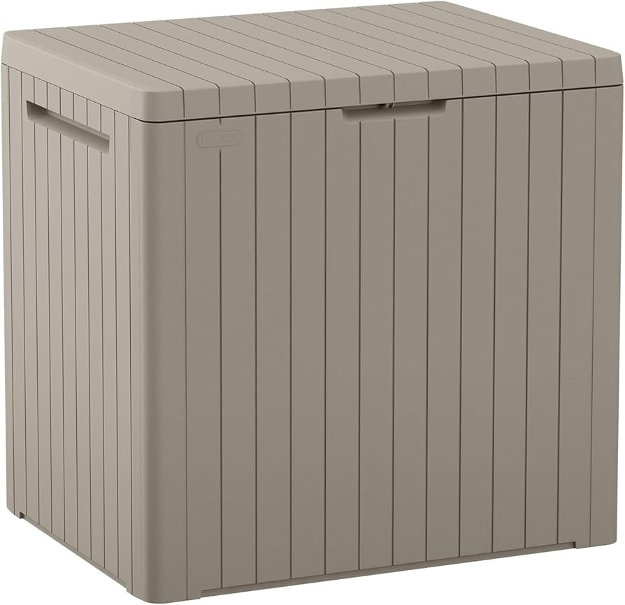 Keter City 30 Gallon Resin Outdoor Storage Box and Patio Furniture Side Table for Pool and Garden... | Amazon (US)