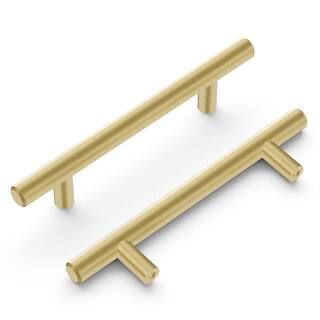 Bar Pulls Collection 96mm (3-3/4 in.) C/C Royal Brass Cabinet Drawer & Door Pull | The Home Depot