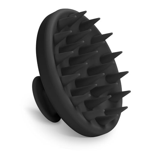 Meartchy Silicone Scalp Massager, Scalp Scrubber for Hair Growth with Soft Bristles, Scalp Exfoliator Brush Dandruff Removal Shampoo Brush for Wet Dry Scalp Care (Black) | Amazon (US)