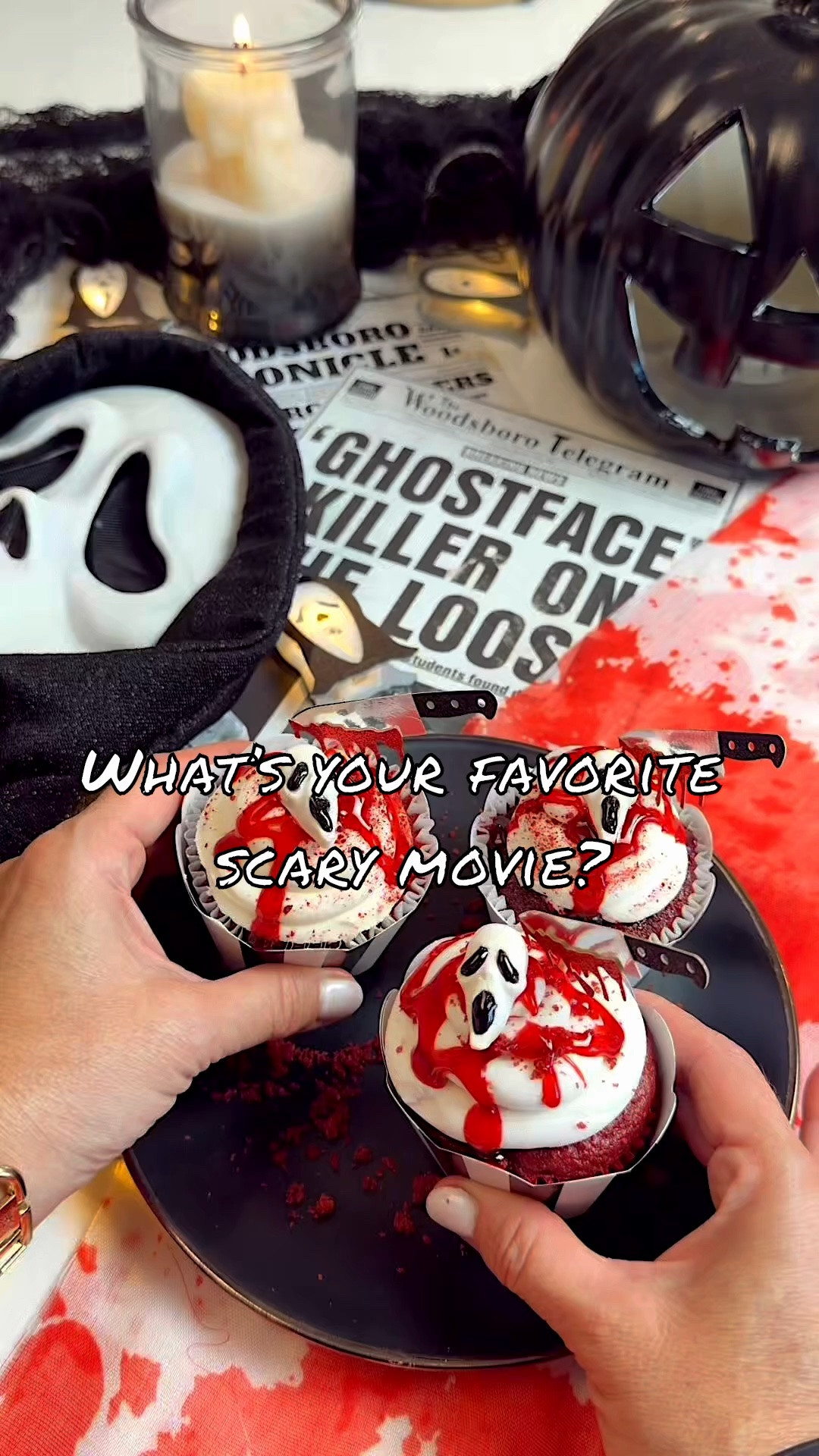 When even dessert has to match the theme 🔪🩸🧁

When you’re going all in on a SCREAM 7 movie night, even the cupcakes have to join in. 

I found these little Ghostface cupcake mold toppers and knew they would be perfect for the concession stand. Add some red velvet cupcakes and suddenly dessert is part of the decor too!

#LTKfoodie #LTKSeasonal