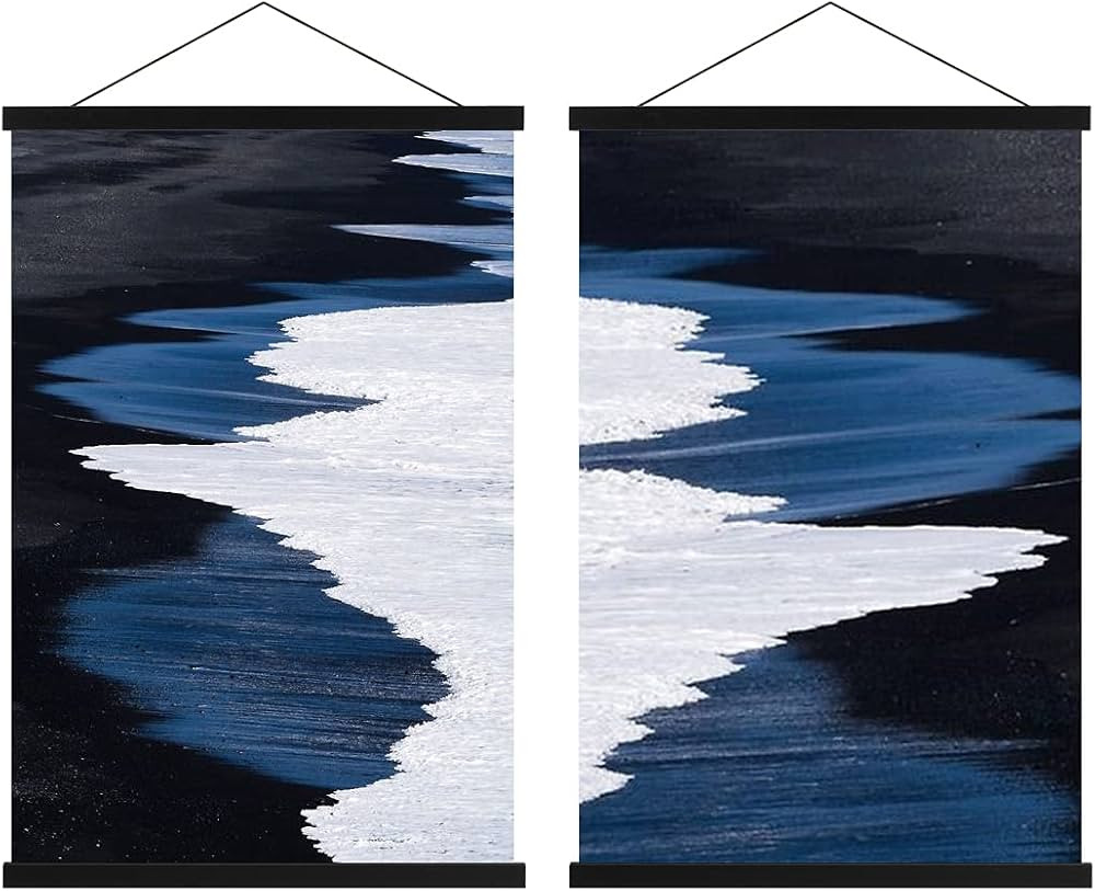 Ywlake Magnetic Poster Hanger, 11x17 11x14 11x22 Poster Frame Wood Wooden Magnet Print Posters Do... | Amazon (US)