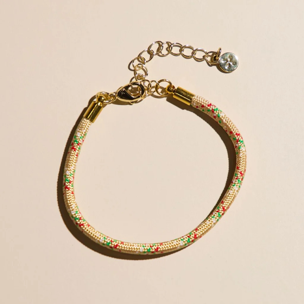 Sugar Cookie Minimalist Waterproof Cord Bracelet | Nickel and Suede