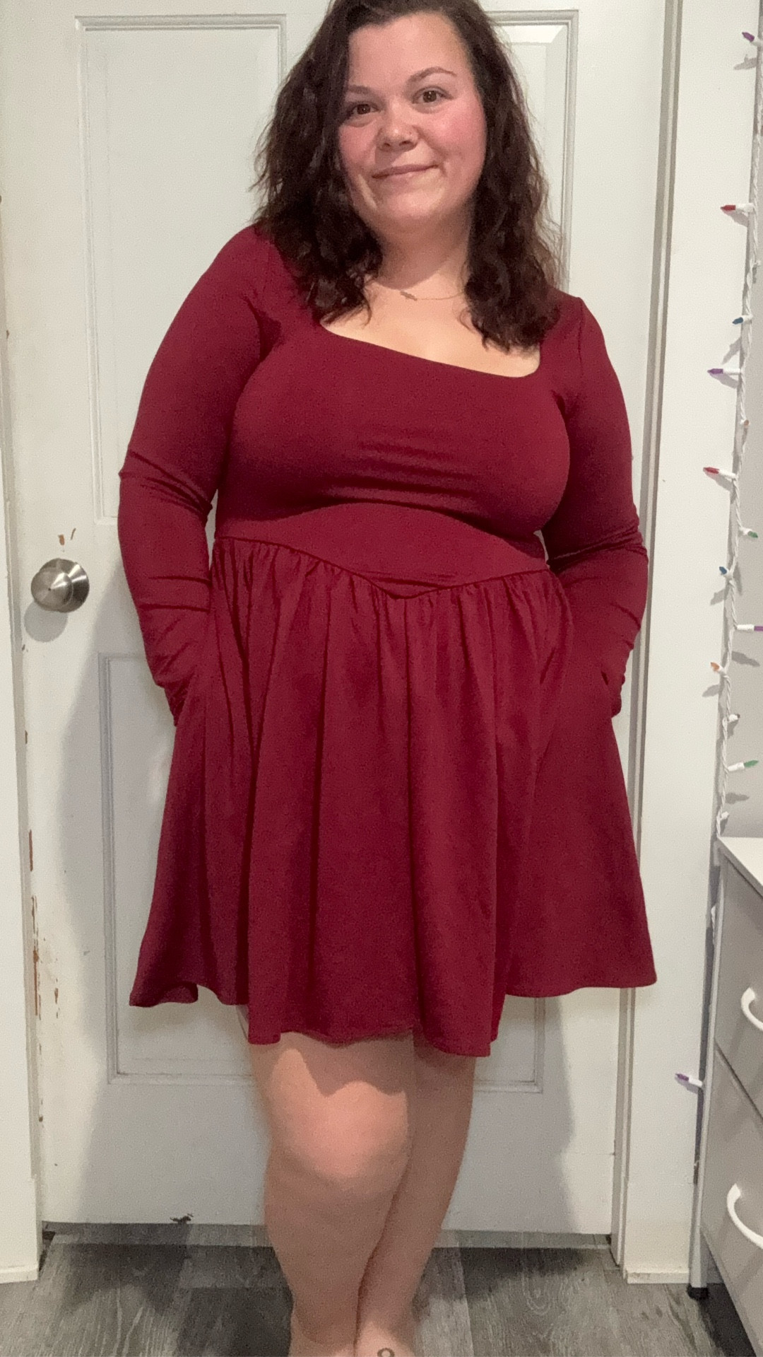 This is the perfect casual dress it's a little thicker which makes it great for the colder weather! #winteroutfits #valentinesdayoutfit #datenightoutfit #curvyfashion #plussizefashion

#LTKPlusSize #LTKootd #LTKValentine