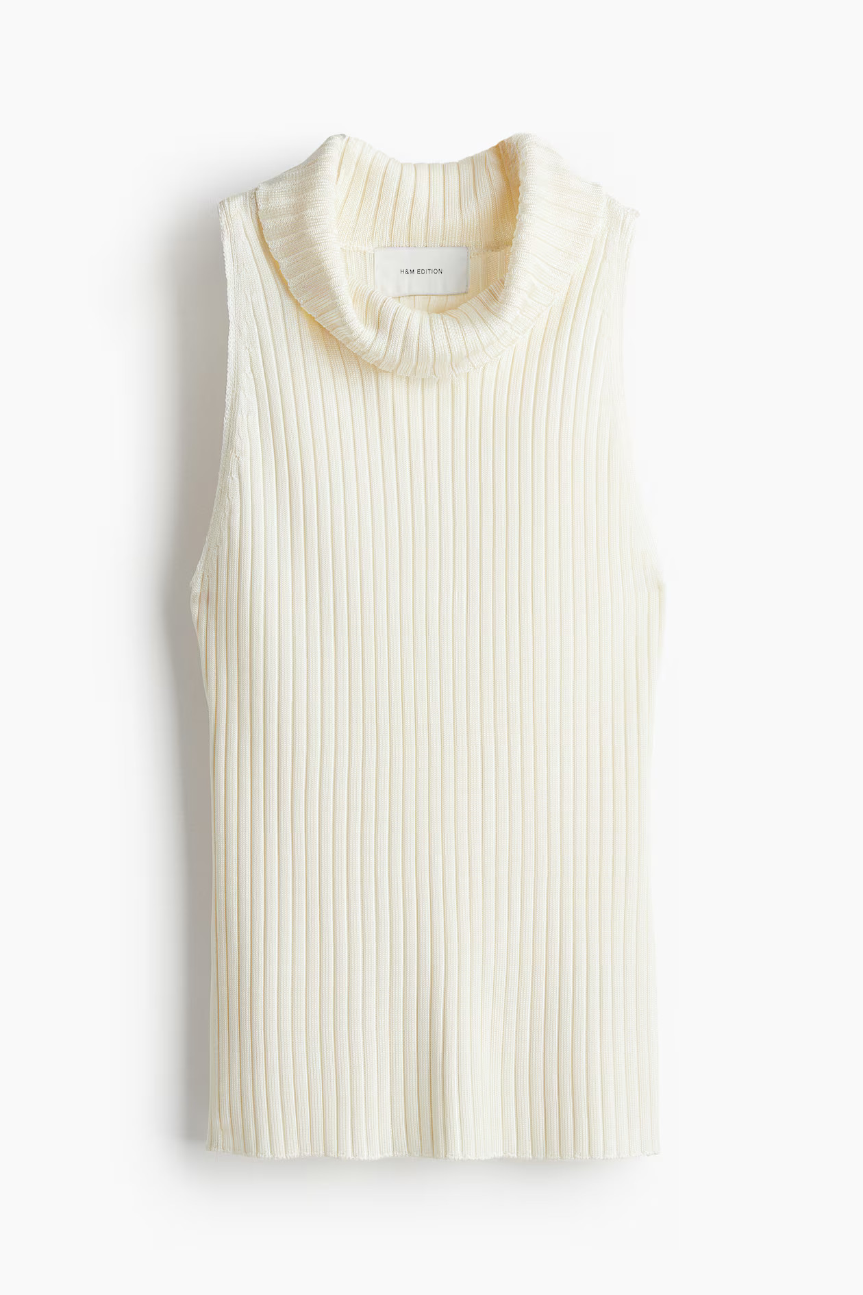 Top en punto de canalé con cuello cisne | H&M (FR, IT, ES, PT, BE)