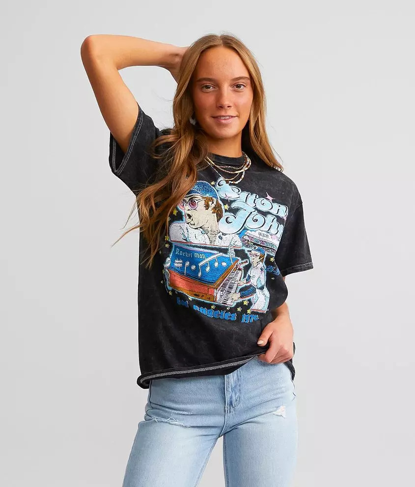 Junkfood Elton John Rocket Man Band T-Shirt | Buckle