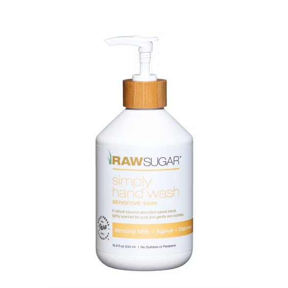 Raw Sugar Sensitive Skin Simply Hand Wash Almond Milk + Agave + Oatmeal - 16.9 fl oz | Target