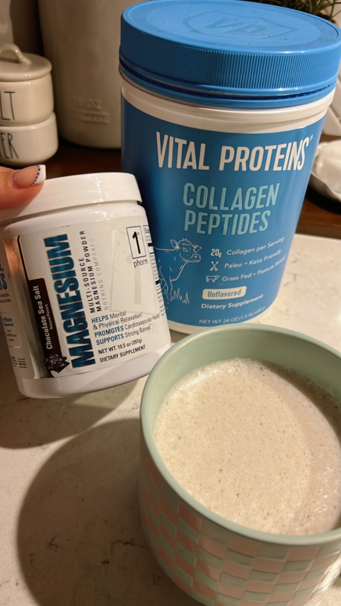 ✨ Nighttime wind-down in a cup ✨

Collagen for my skin, hair & joints + magnesium for better sleep & relaxation = my favorite self-care ritual before bed. 💤

I’ve been doing this nightly and my body thanks me every morning. Sip & snooze.🤍

Check Costco for the collagen.  And visit 1stPhorm for the magnesium powder.

#NighttimeRoutine #LTKWellness #CollagenBenefits #MagnesiumMagic 

#LTKBeauty #LTKOver40 #LTKActive #LTKBeauty