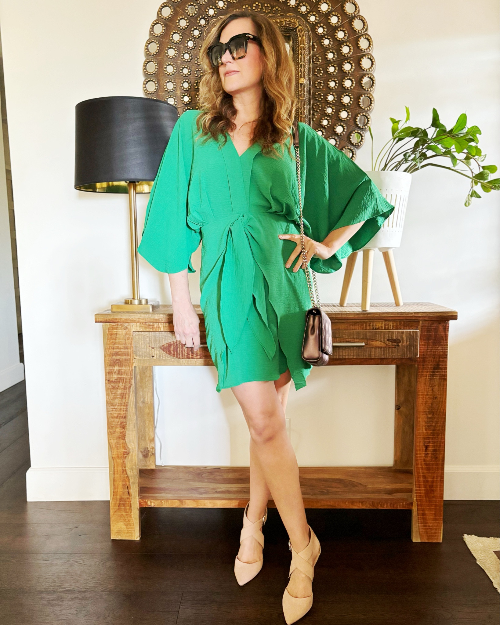 My new favorite dress from @cupshe this dress is very drapey and flattering.  It has this cute tie in the front and it’s in a great color- even though I can’t say I usually wear much green.  It would be a great wedding guest dress for an outdoor wedding or a vacation or cruise dress.  It’s very comfortable 💚

#LTKover40 #LTKfindsunder50 #LTKwedding