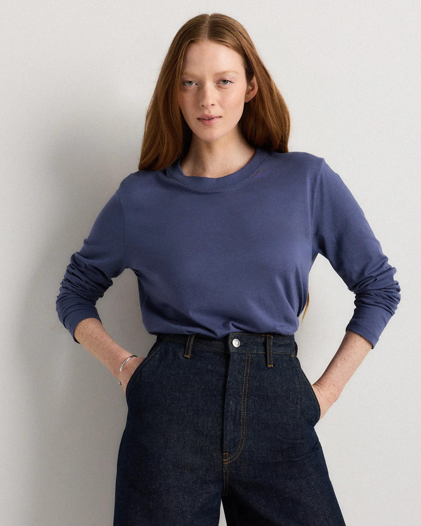 Cotton Modal Relaxed Long Sleeve Tee | Quince