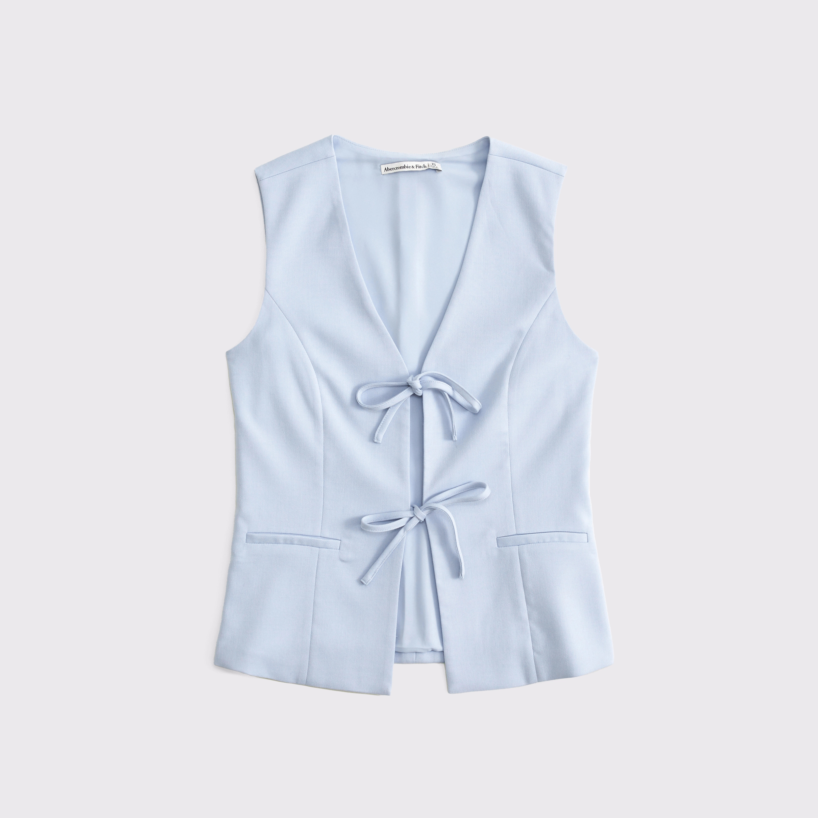 Tie-Front Tailored Vest | Abercrombie & Fitch (US)