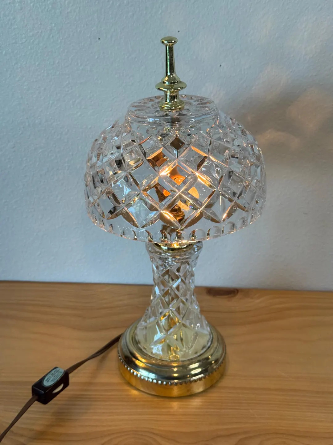 Vintage Cut Glass / Crystal Fairy Lamp - Cottagecore / Grandmacore - Bedside Table - Kitchen - Ac... | Etsy (US)