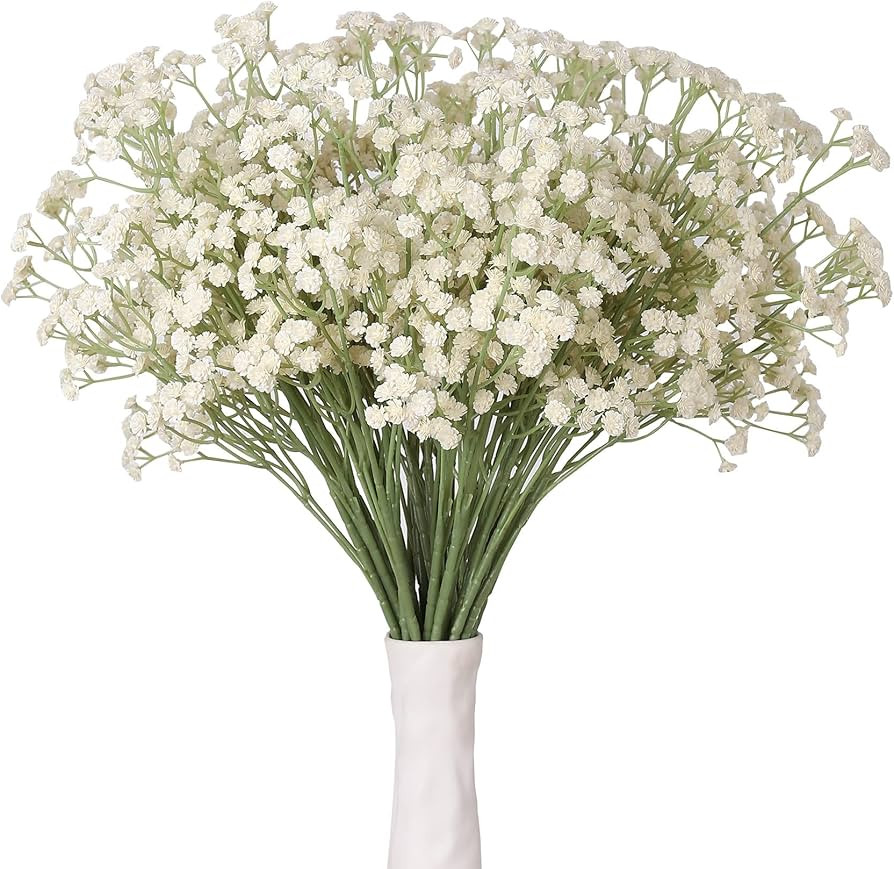 Duovlo 10pcs Babies Breath Flowers 23.6" Artificial Gypsophila Bouquets Real Touch Flowers for We... | Amazon (US)