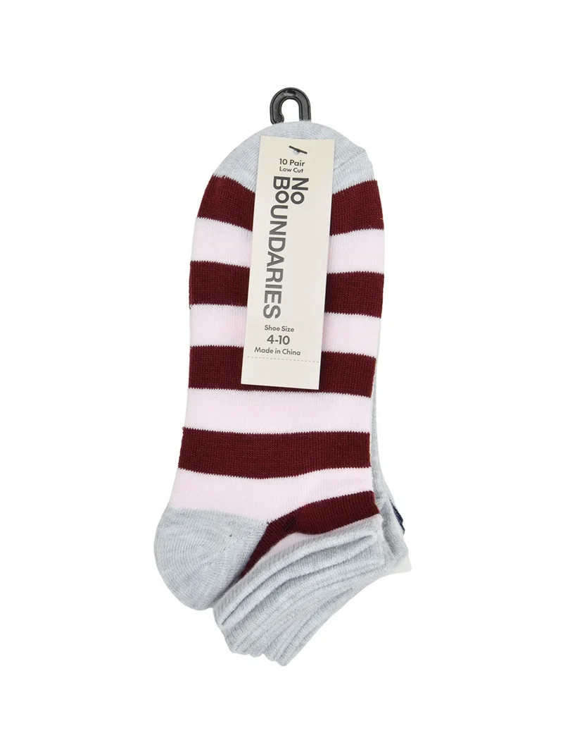 No Boundaries Women's Low-Cut Socks, 10-Pack, Sock Sizes 4-10 | Walmart (US)