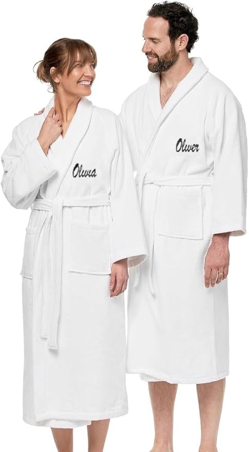 BEN KAUFMAN SALES CO Custom Bathrobes | 2pc Cotton Velour Personalized His and Hers Robes For Cou... | Amazon (US)