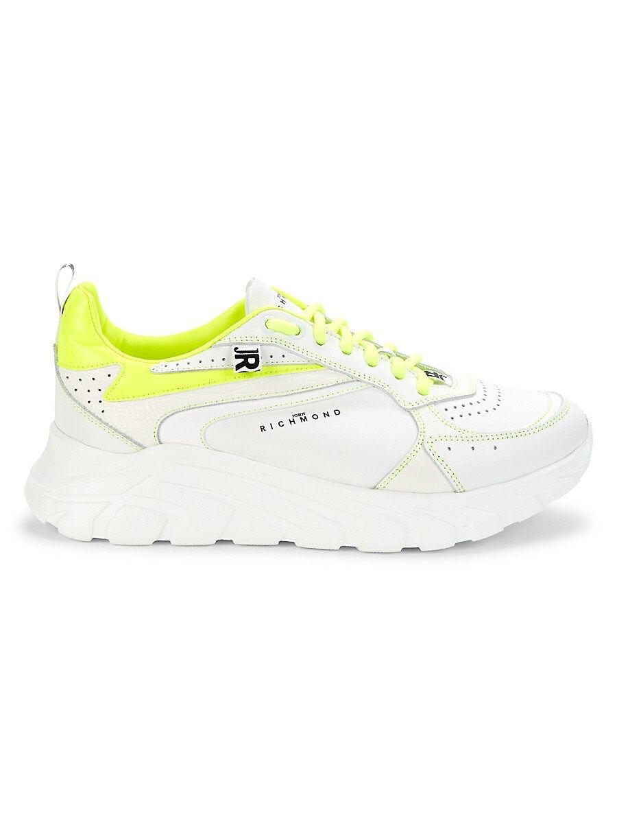 John Richmond Men's Logo Perforated Chunky Sneakers - White Yellow - Size 10 | Saks Fifth Avenue OFF 5TH