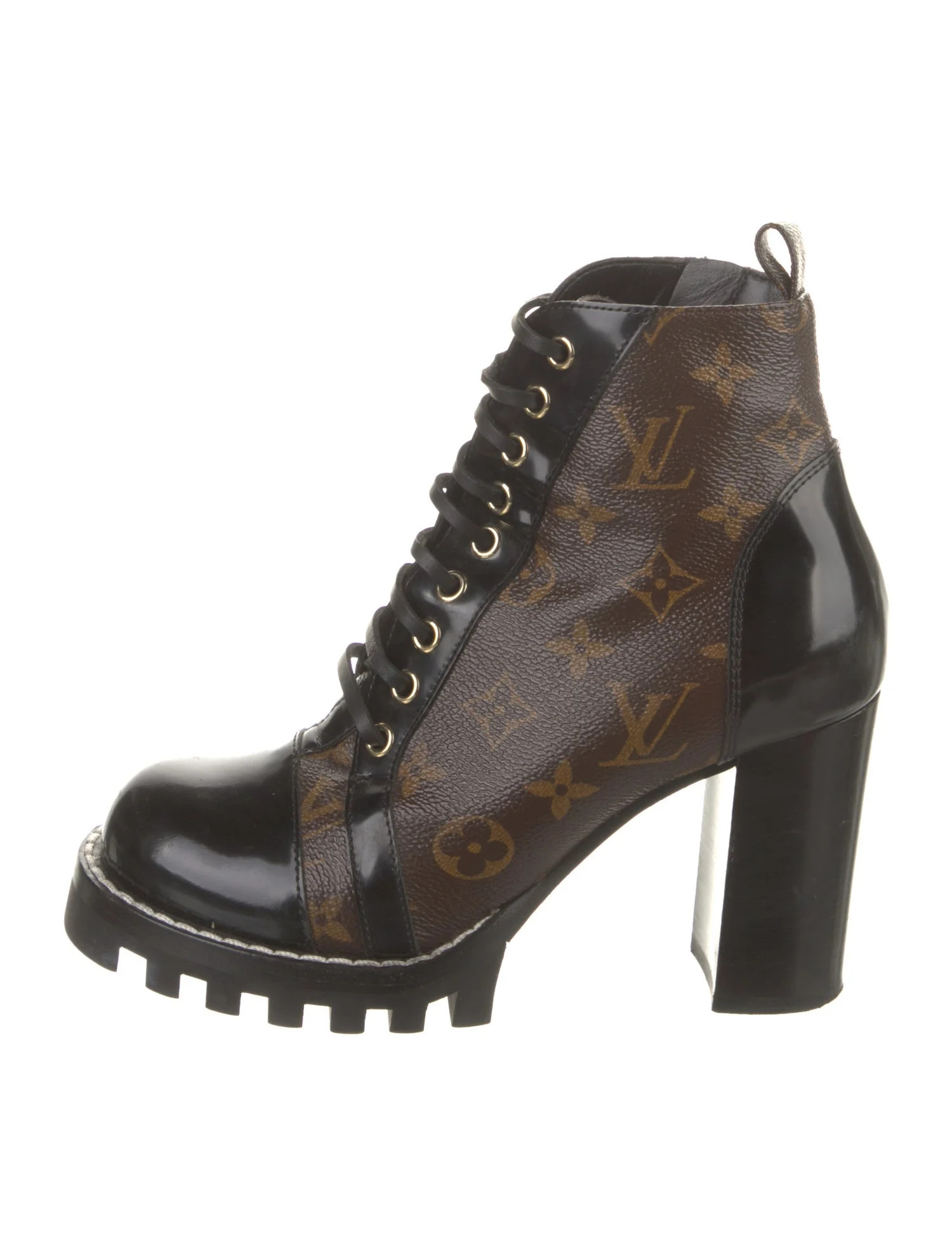 LV Monogram Combat Boots | The RealReal