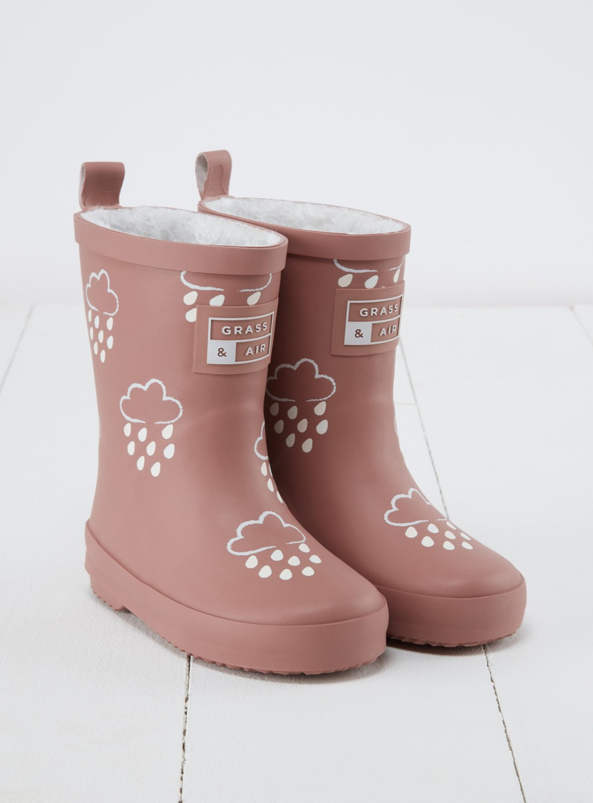 Pink Pink GRASS & AIR Rose Colour Changing Kids Winter Wellies - Grass and Air by Sainsbury's | Tu Clothing