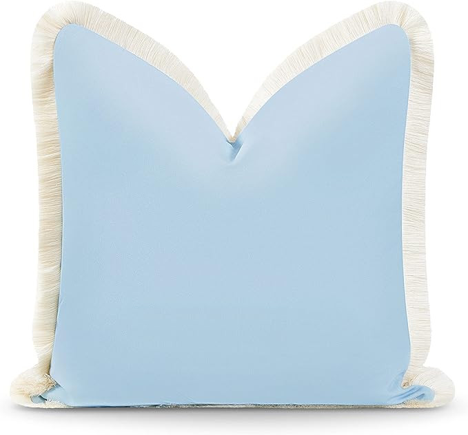 Hofdeco Premium Coastal Hampton Style Patio Indoor Outdoor Pillow Cover Only, 20"x20" Water Resis... | Amazon (US)