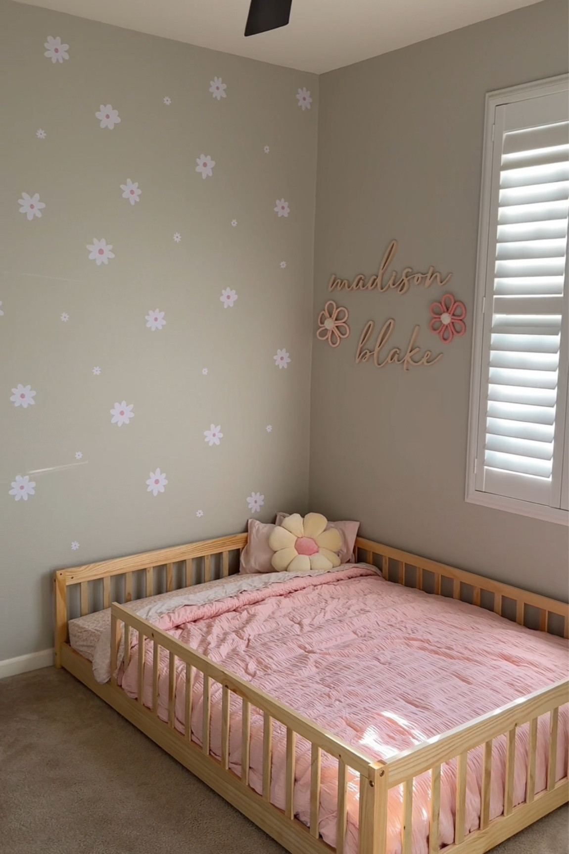 Toddler room, toddler girl room, kids room, girls room 