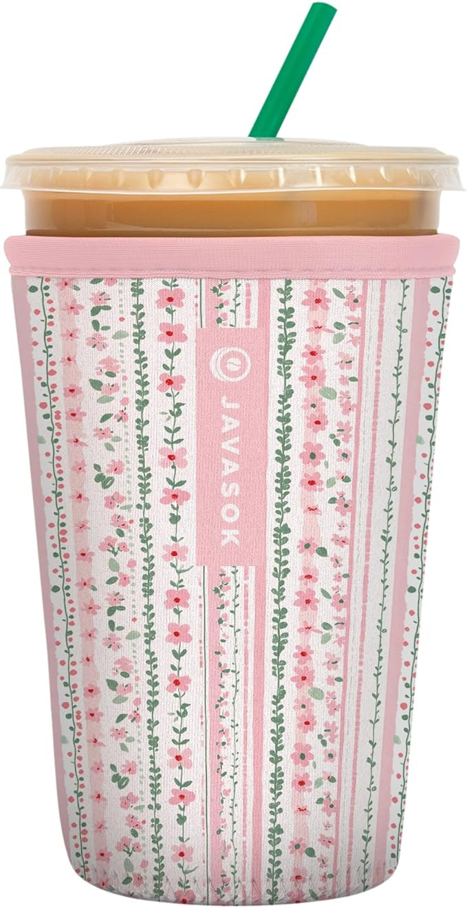 Sok It JavaSok Iced Coffee & Cold Soda Insulated Neoprene Cup Sleeve (Prim & Proper, Medium: 22-2... | Amazon (US)