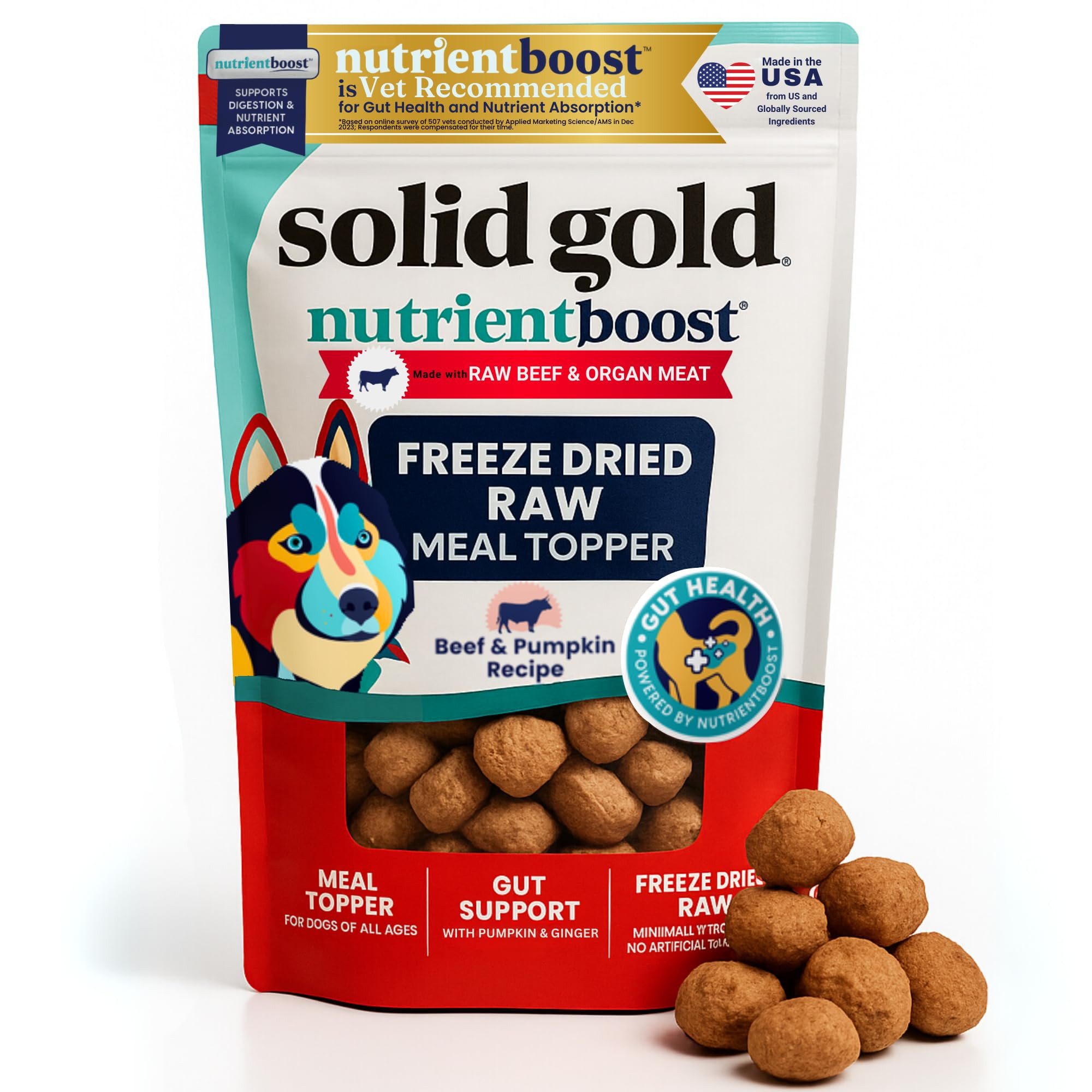 Solid Gold Freeze Dried Dog Food - W/Real Beef, Pumpkin & Superfoods - Freeze Dried Raw Dog Food ... | Amazon (US)