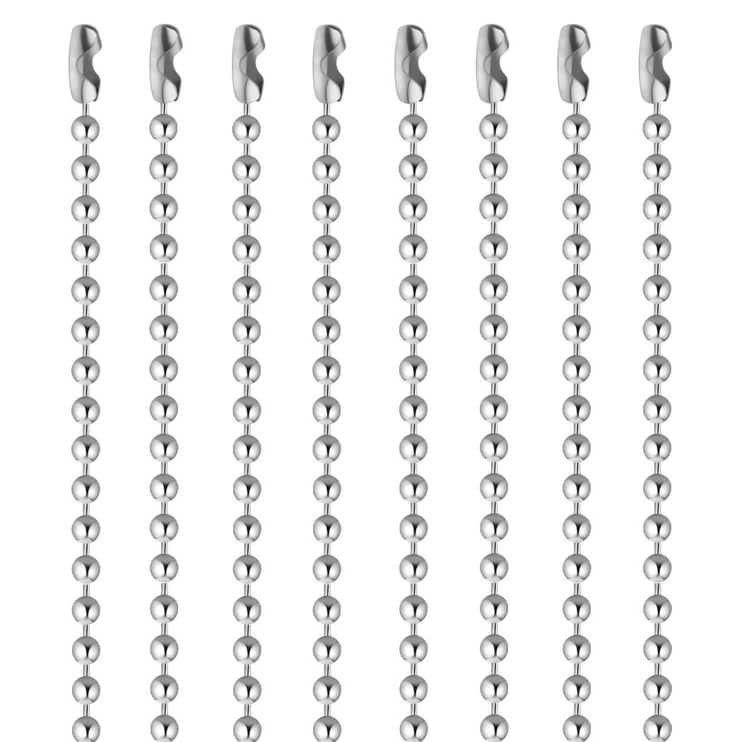 SUMERSHA 50 Pack Ball Chain Necklaces 30 inch Stainless Steel #3 2.4mm Bead Pull Chain | Amazon (US)