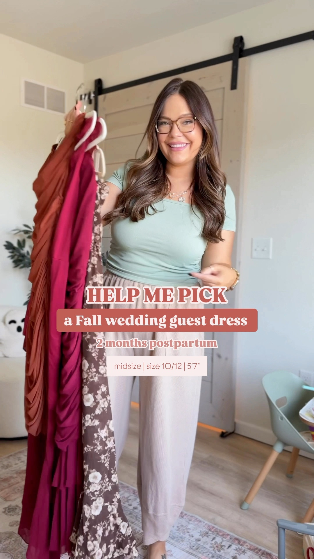 Wearing my true size large in all but the floral one - recommended that I sized up and it fits well as a size 14. Wedding guest dress ideas for fall / fall wedding guest dresses / Amazon wedding guest dress / midsize dresses / event dresses // 