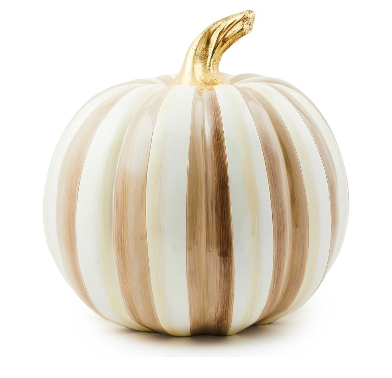 MACKENZIE-CHILDS Medium Pumpkin, Resin Halloween Home Decor, Brown-and-White Mocha Stripe

#LTKStyleTip #LTKSeasonal #LTKHome