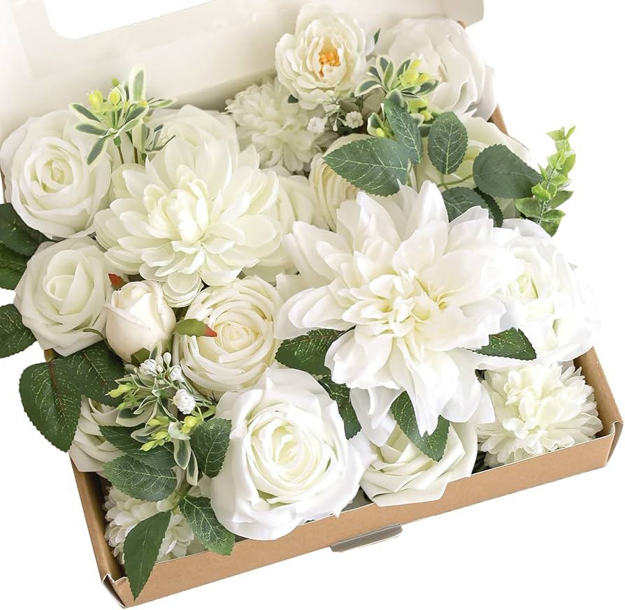 Lookein Artificial Flowers for DIY Wedding Decoration Bridal Bouquet Table Centerpieces Flower Ga... | Amazon (US)