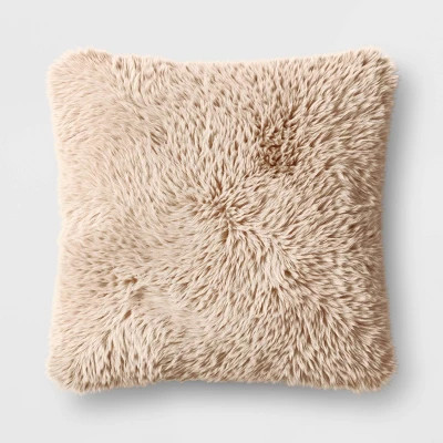 Tipped Long Faux Fur Throw Pillow - Threshold™ | Target