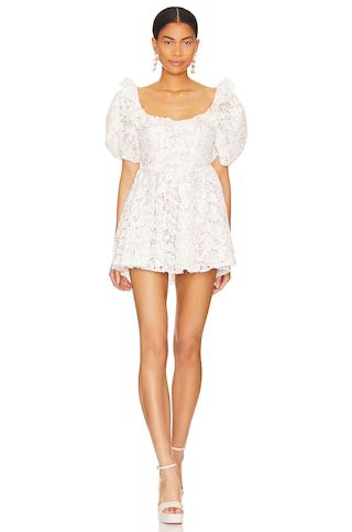 For Love & Lemons Magnolia Mini Dress in White from Revolve.com | Revolve Clothing (Global)