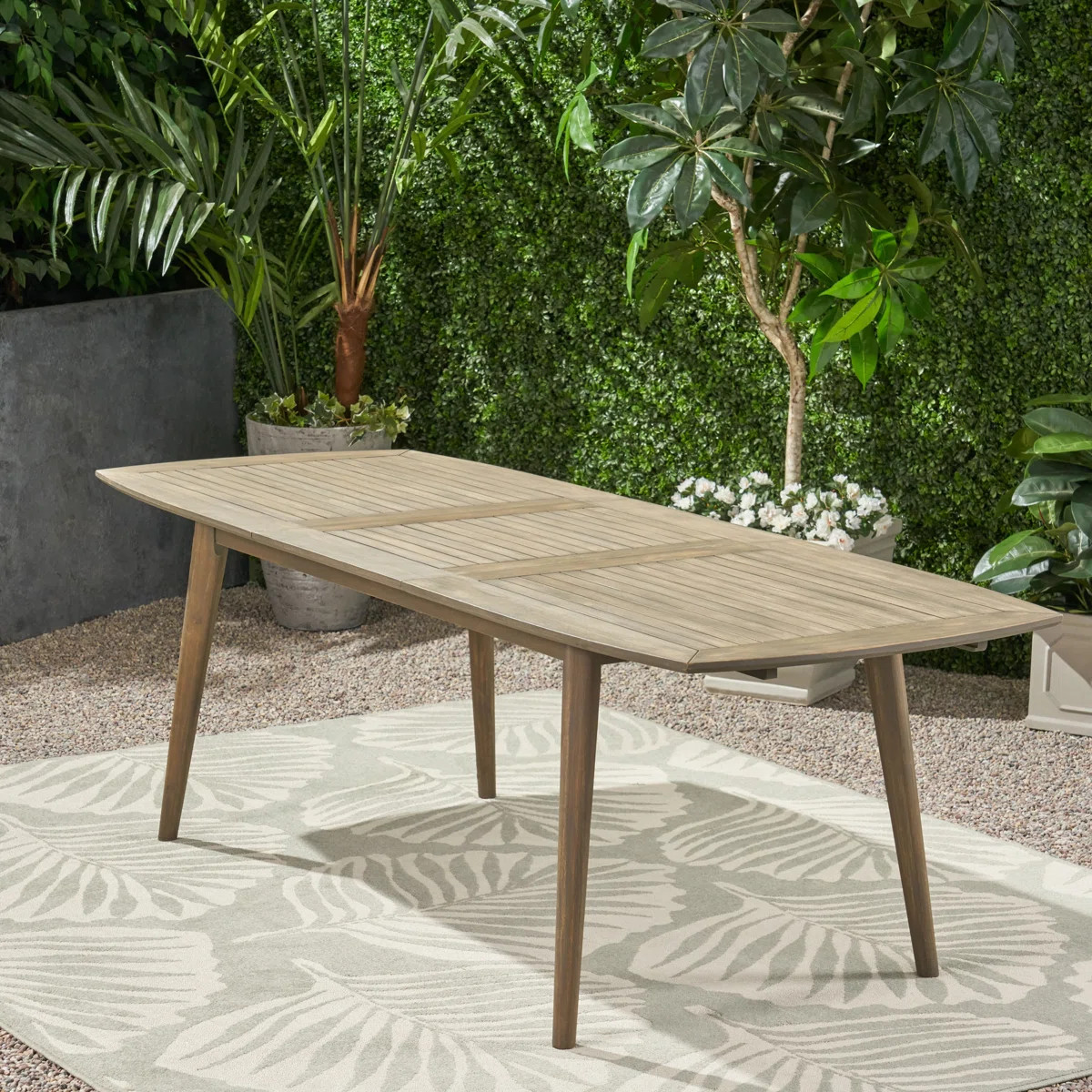 Extendable Wooden Dining Table ACACIA WOOD TRADITIONAL SLATS EASY TO MAINTAIN | Wayfair North America