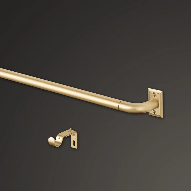 MODE Mode Room Darkening Collection 1 in Diameter Blackout Curtain Rod Set with Steel Wall Mounte... | Wayfair North America