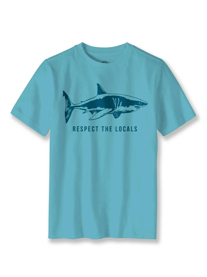 Wonder Nation Boys Respect The Locals, Crew Neck, Short Sleeve, Graphic T-Shirt, Sizes 4-18 | Walmart (US)