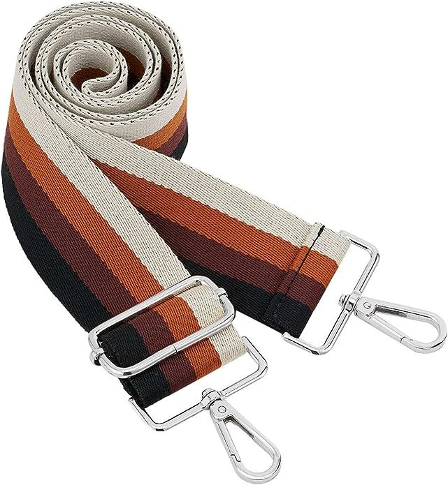 Amazon.com: Silvery Buckles Wide Shoulder Strap Adjustable Replacement Belt Crossbody Canvas Bag ... | Amazon (US)