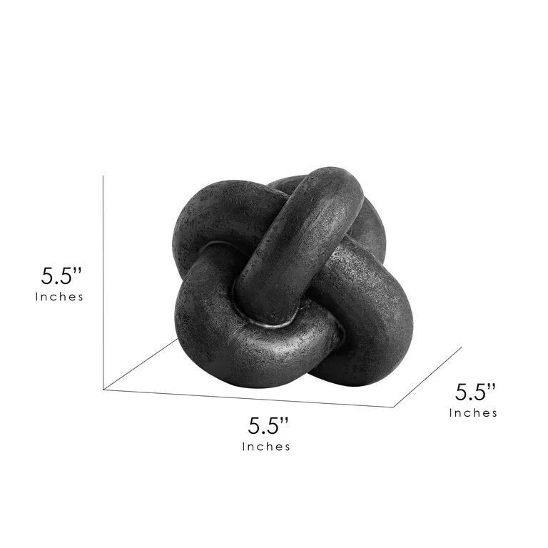 Mainstays Indoor Tabletop Resin Modern Black Knot 5.5" Decorative Figurine | Walmart (US)