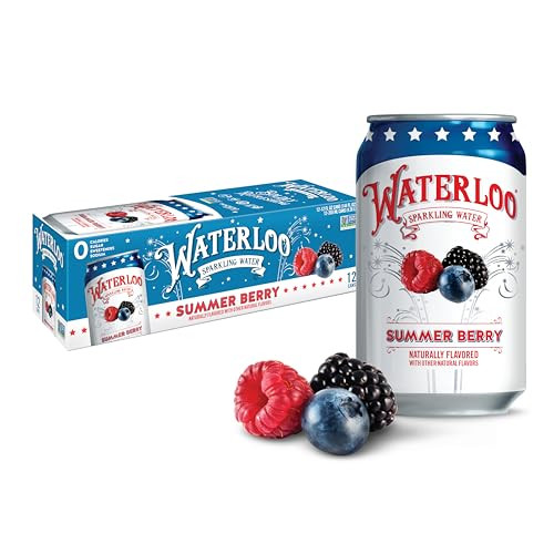 Waterloo Sparkling Water, Summer Berry Naturally Flavored, 12 Fl Oz Cans (Pack of 12) – Zero Calories and Zero Sugar or Sweeteners | Amazon (US)