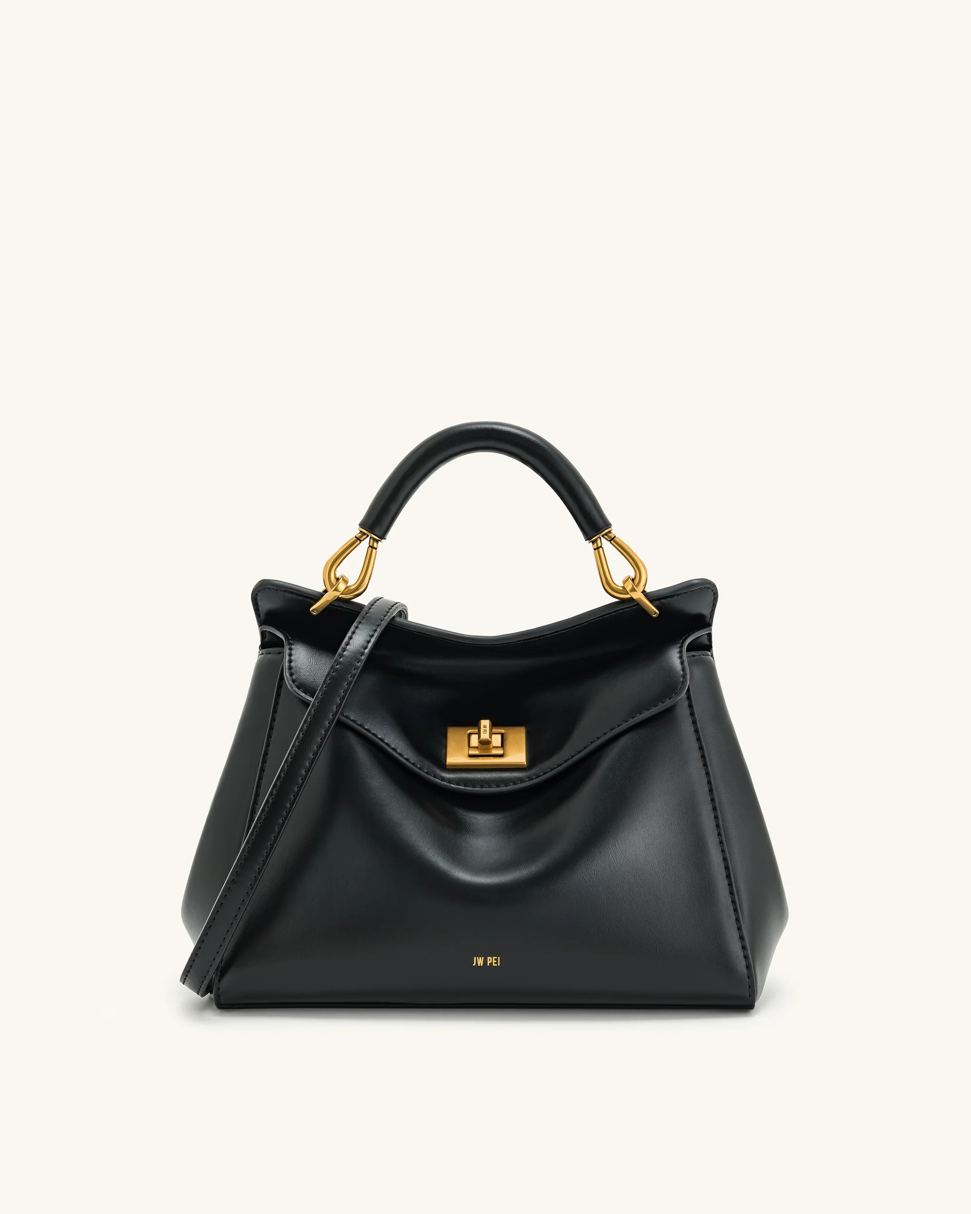 Lucia Classic Top Handbag - Black | JW PEI US
