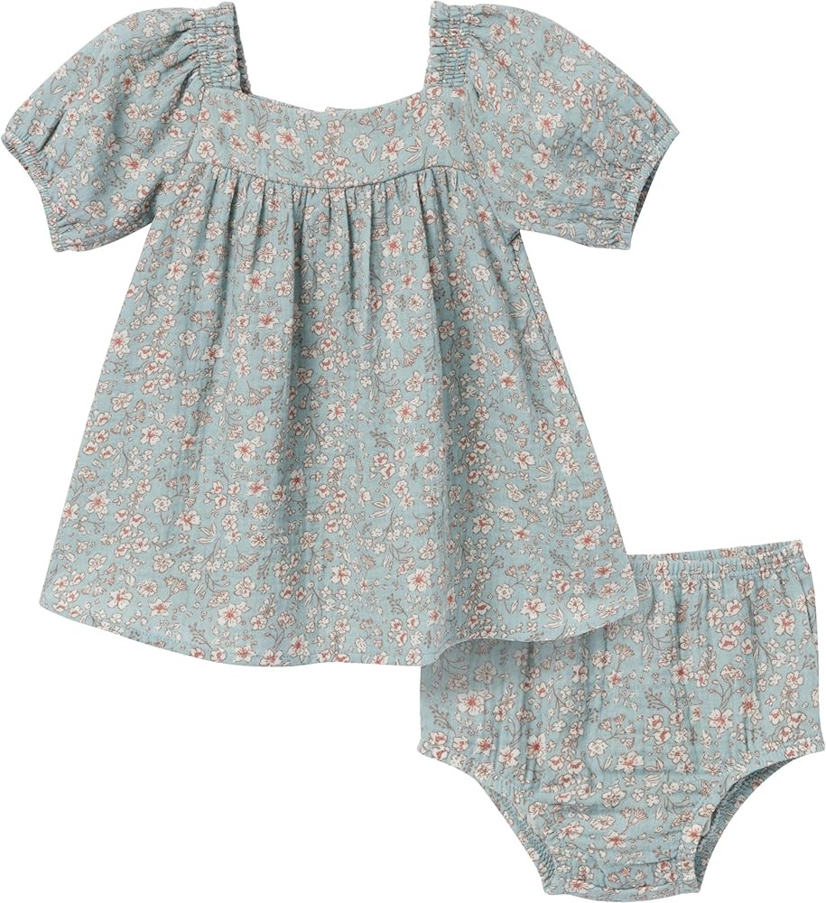 Modern Moments by Gerber baby-girls 2-piece Puffed Sleeve Dress & Diaper Cover Set | Amazon (US)