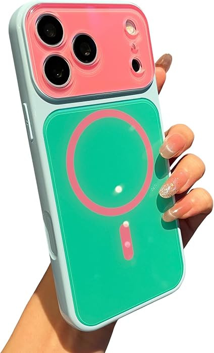 Caseative for iPhone 17 Pro Max Case, Green Pink | Amazon (US)