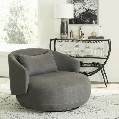 Dubenky Upholstered Swivel Cuddler Chair | Wayfair North America