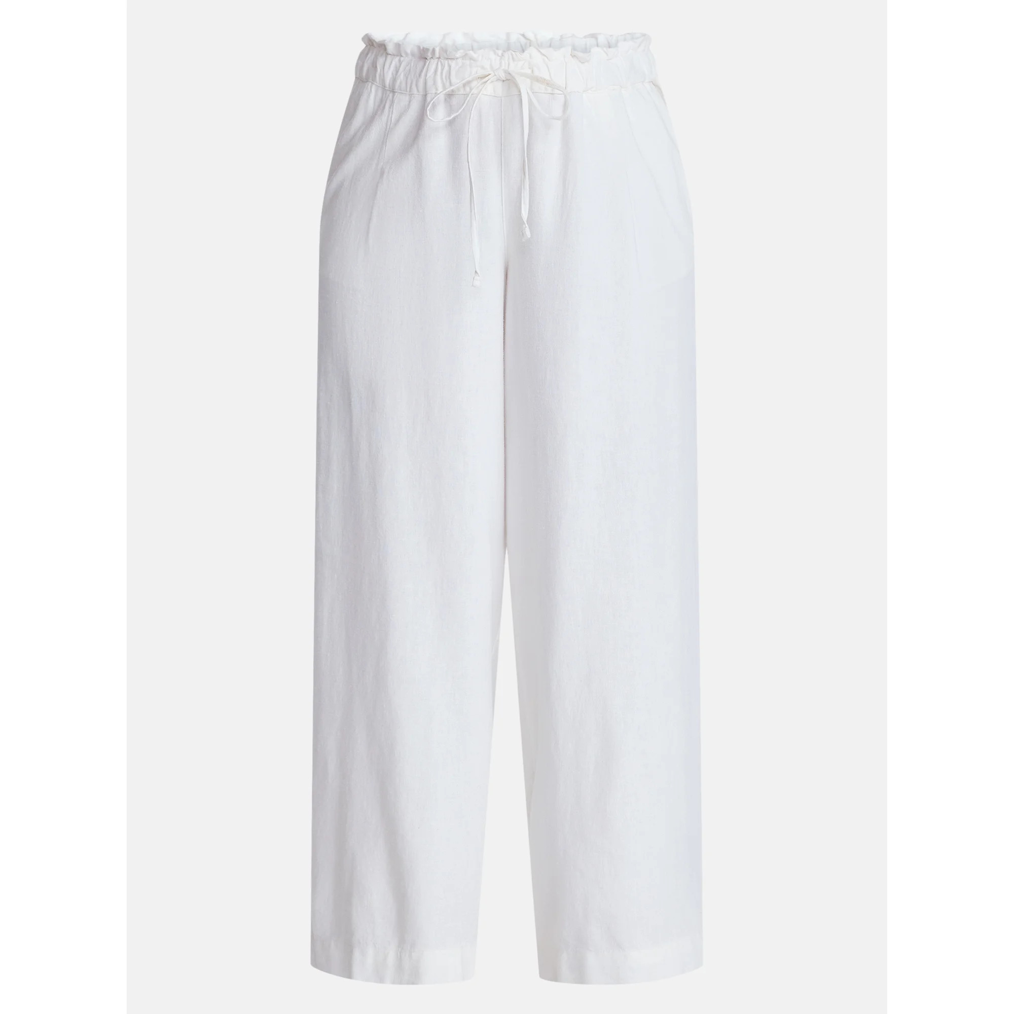 Time and Tru Women's Wide Leg Linen Blend Pants, Sizes XS-XXXL | Walmart (US)