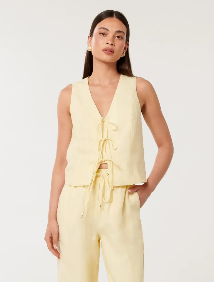 Erin Tie Front Waistcoat | Ever New (CA)