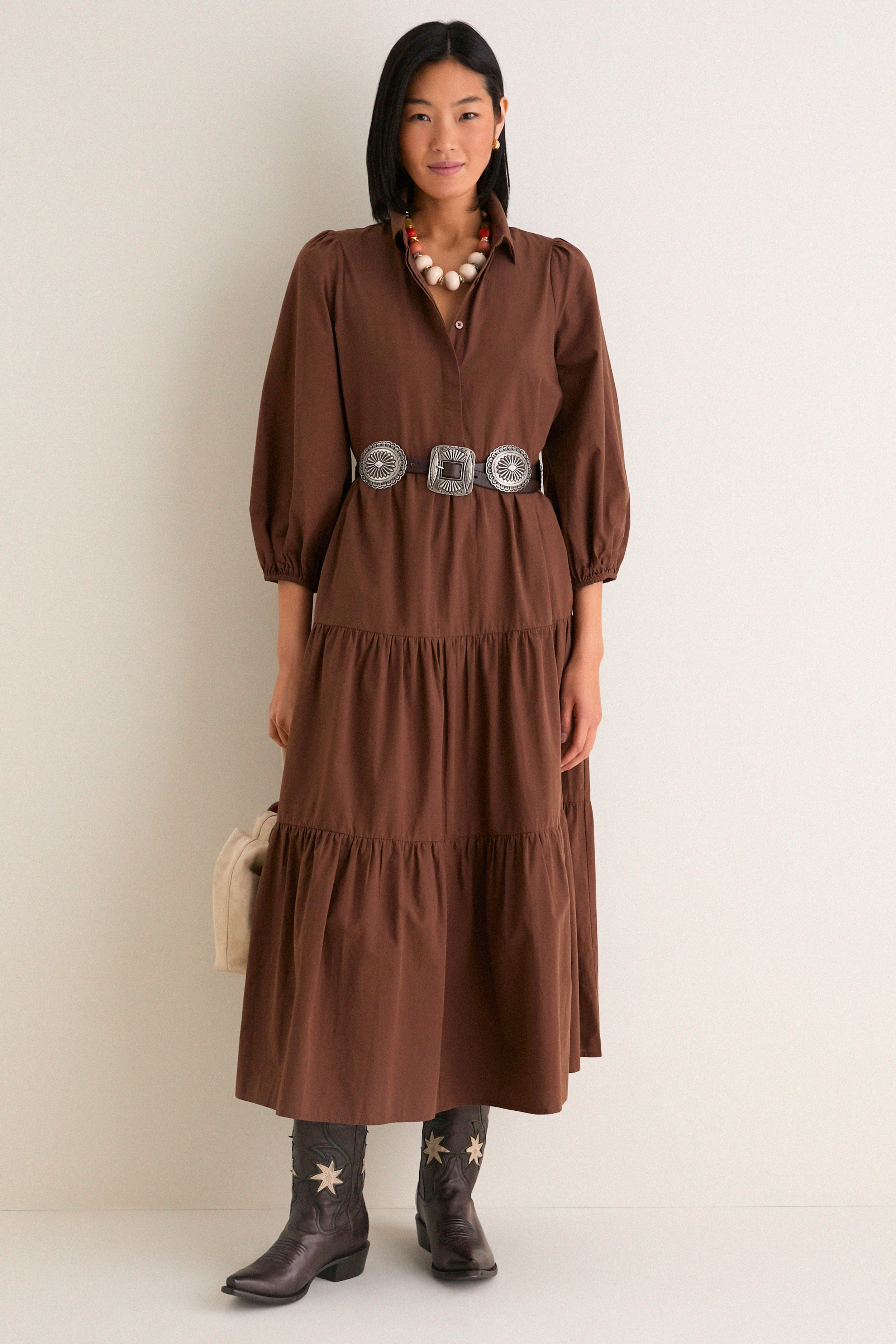 Chocolate Cotton Mabel Maxi Dress | Tuckernuck (US)