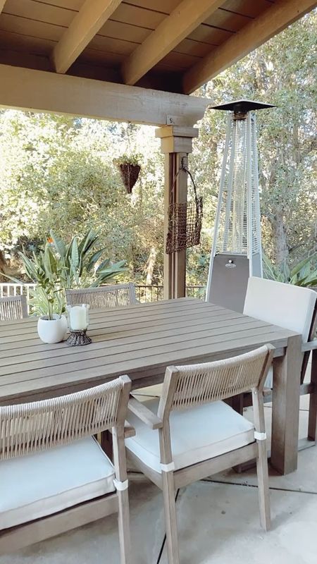 It’s a good time of year to invest in outdoor patio heaters! 

Also love these outdoor chairs from Wayfair. The table is from Living Spaces so can’t be linked here. 

#ltkhome #backyard #patio #deck #balcony #furniture 