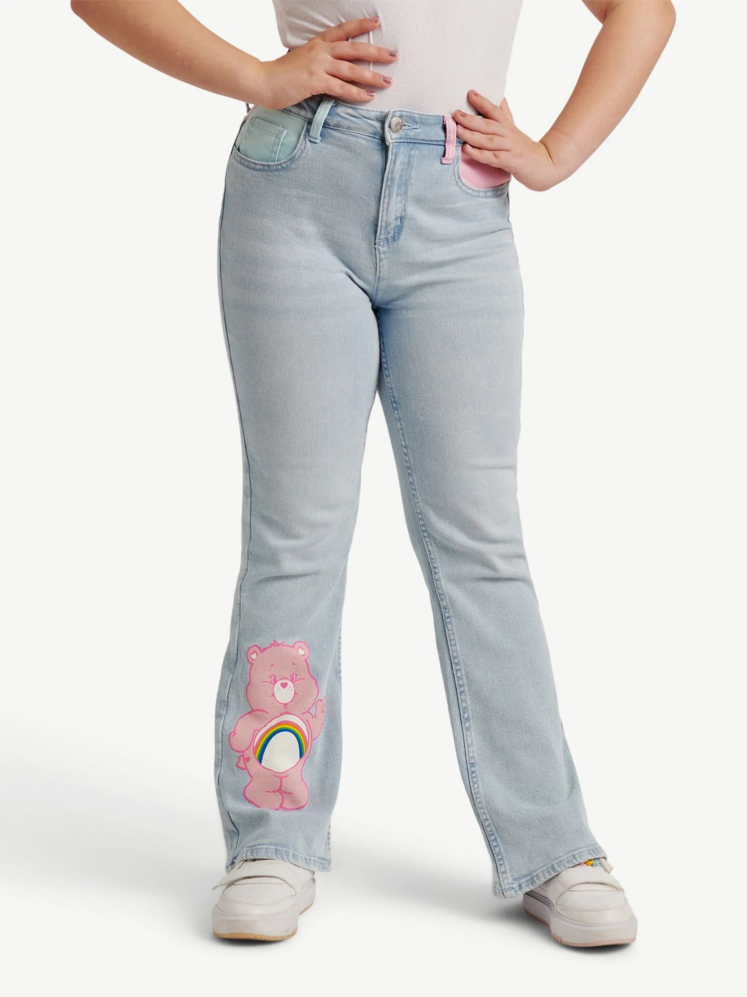 Justice Girls Care Bears Denim Pant, Sizes 6-18, Slim & Plus | Walmart (US)