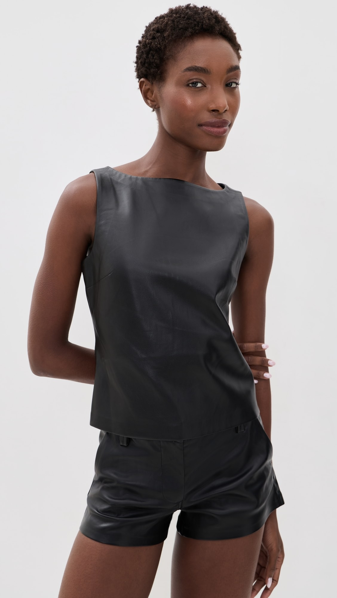 Joe's Jeans The Vegan Leather Boat Neck Tank | Shopbop | Shopbop